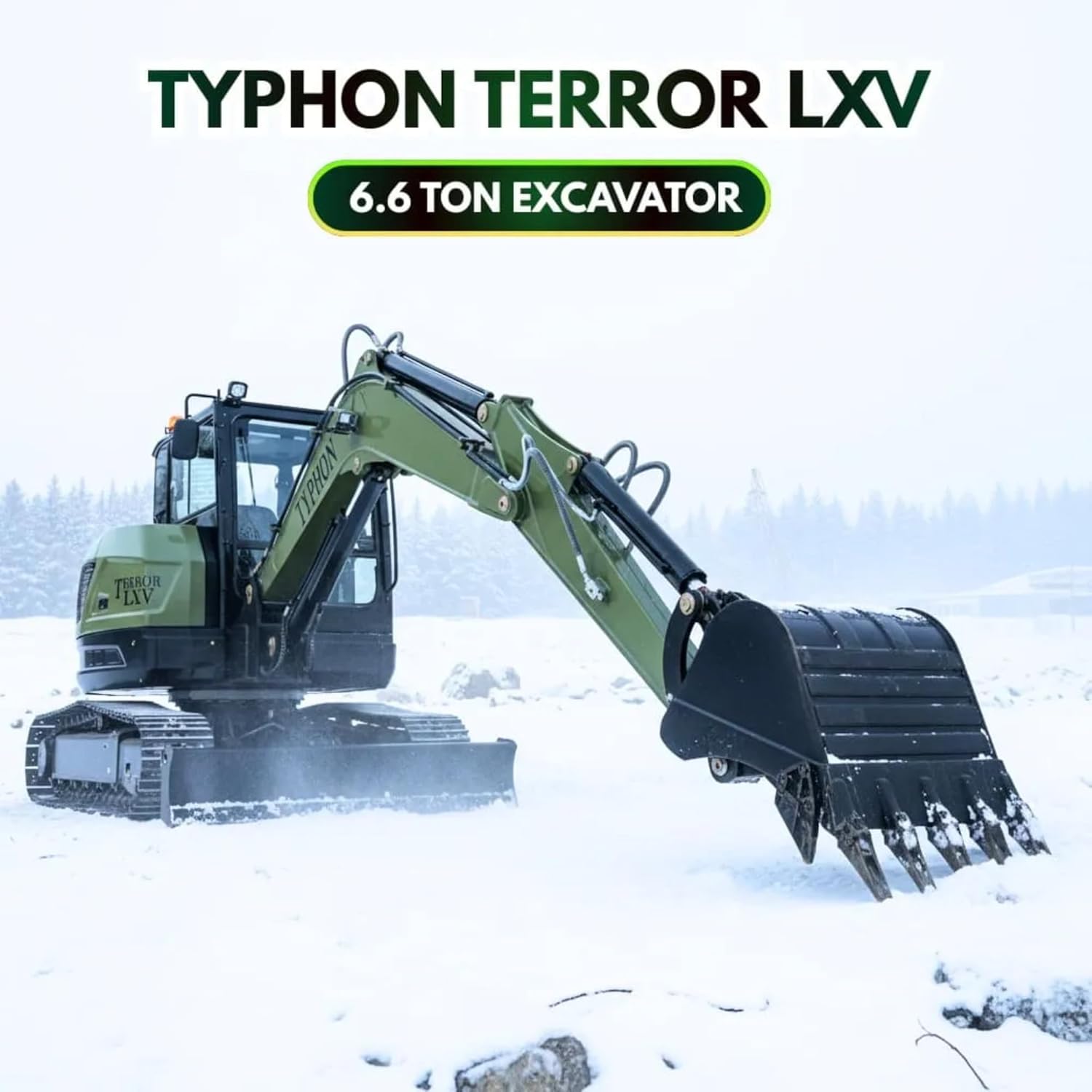 buy TYPHON Terror LXV excavator,TYPHON Terror LXV pros cons,6.6 ton mini excavator review,should I buy TYPHON Terror LXV,TYPHON excavator vs Kubota,best mini excavator for confined spaces unboxing and complete package contents