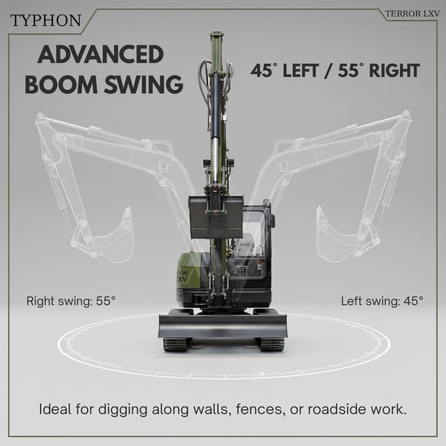 buy TYPHON Terror LXV excavator,TYPHON Terror LXV pros cons,6.6 ton mini excavator review,should I buy TYPHON Terror LXV,TYPHON excavator vs Kubota,best mini excavator for confined spaces performance testing and real-world results