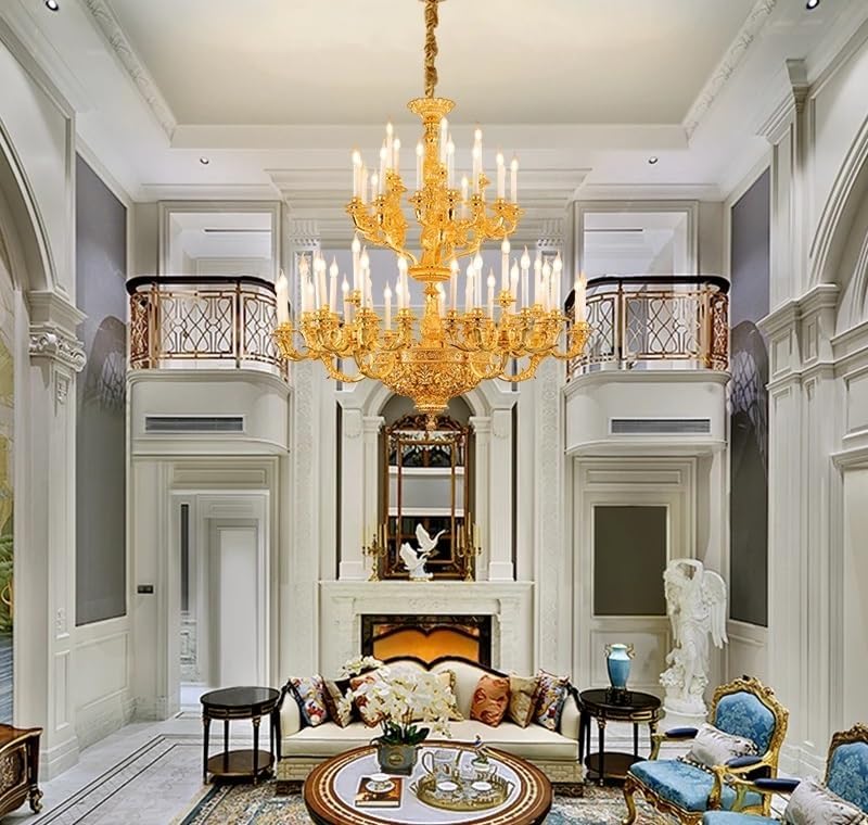 buy huge chandelier,royal empire style chandelier worth it,luxury pendant lights pros cons,brass chandelier vs acrylic,best big size chandelier for dining room,should I buy copper ceiling lamp unboxing and complete package contents