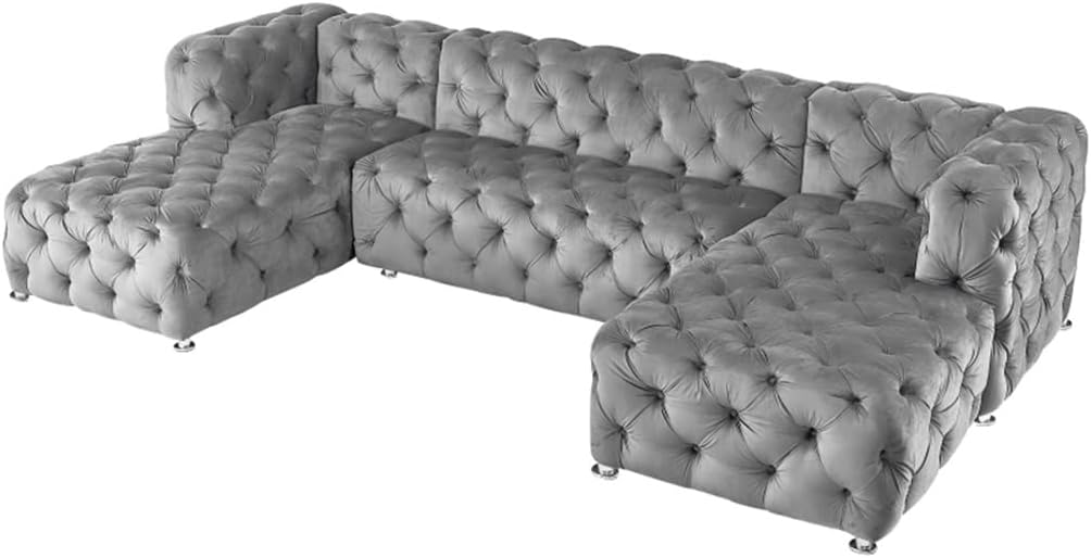 DUYHBAWRS U-shaped sofa review,DUYHBAWRS sectional review and rating,is DUYHBAWRS U-shaped sofa worth buying,DUYHBAWRS sofa review pros cons,DUYHBAWRS U-shaped sofa review honest opinion,DUYHBAWRS grey velvet sofa review verdict - detailed features and technical specifications