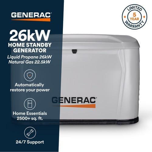 Generac 26kW generator review,buy home standby generator,25kW vs 26kW generator,Generac generator pros cons,is 26kW generator worth it,best whole house generator performance testing and real-world results