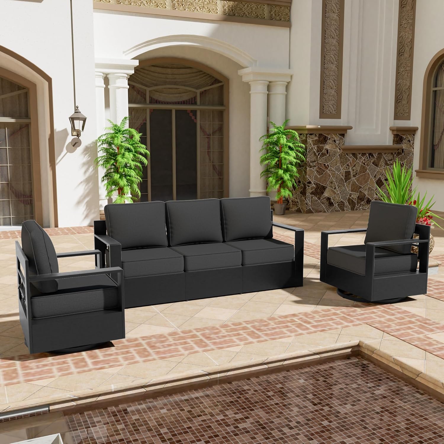 Qsoer patio furniture review unboxing and complete package contents for the 3-piece conversation set