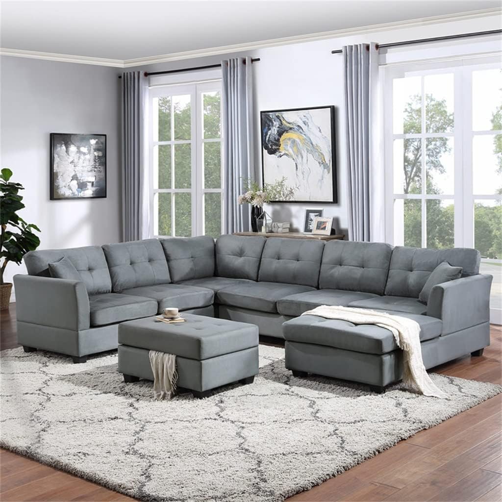 U-Style upholstery sectional sofa review,U-Style sectional sofa review and rating,is U-Style sectional sofa worth buying,U-Style upholstery sofa review pros cons,U-Style sectional sofa review honest opinion,HSIJYGX U-Style sofa review verdict unboxing and complete package contents
