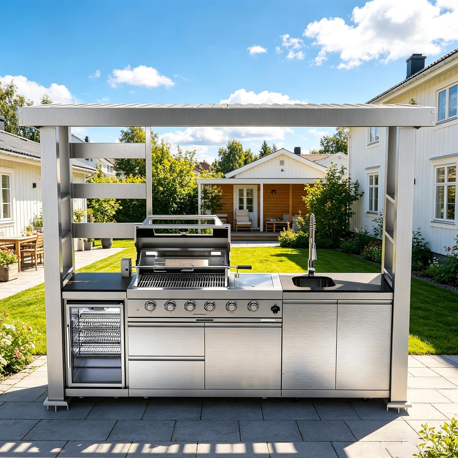 best outdoor kitchen island with grill and sink,should I buy an outdoor kitchen island,outdoor kitchen island with grill and sink pros cons,best outdoor BBQ island for backyard,outdoor kitchen island with refrigerator worth buying,movable outdoor kitchen island comparison - detailed features and technical specifications