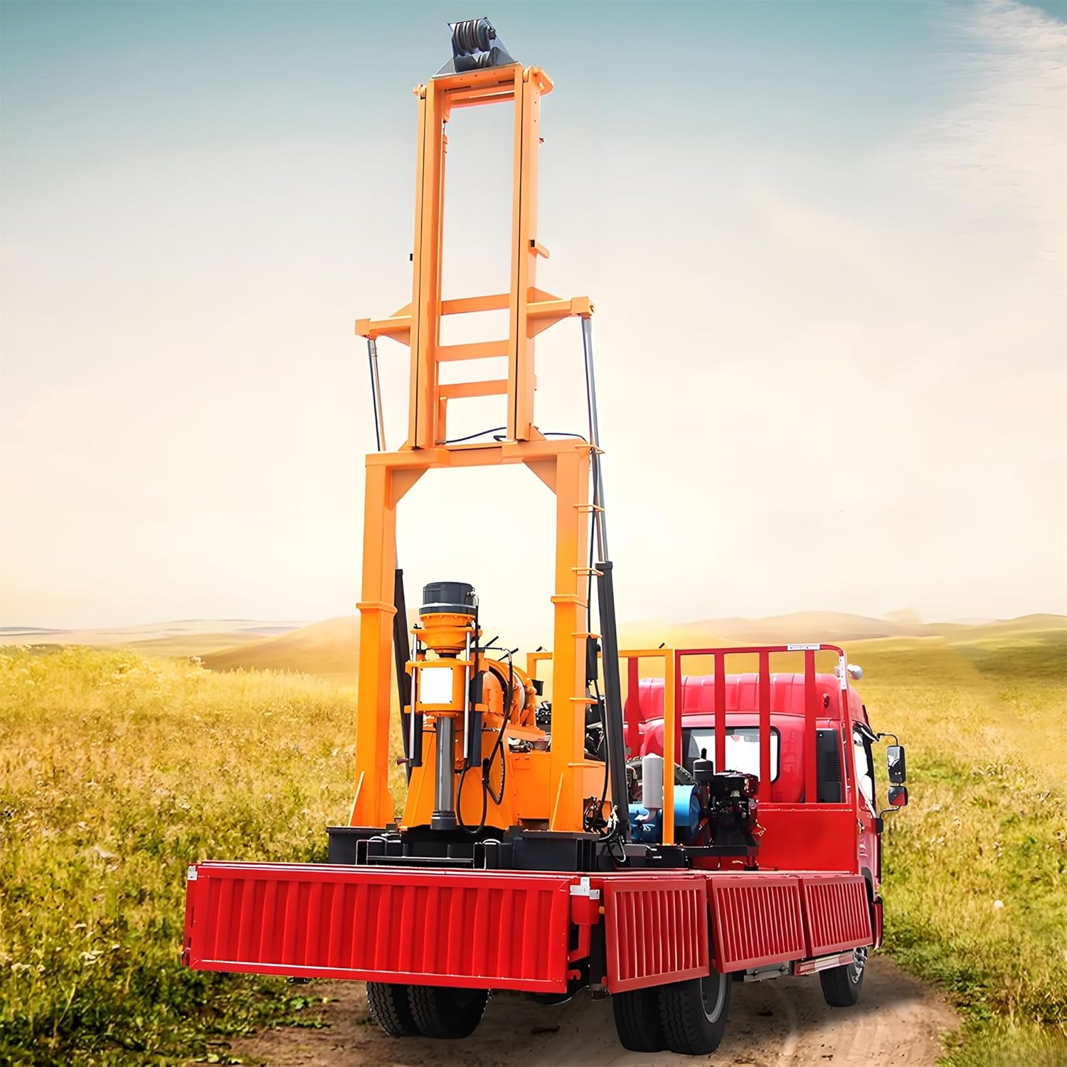 buy truck mounted water well drilling rig,best borehole drilling machine,truck mounted drilling rig pros cons,deep water well drilling equipment,should I buy a truck mounted rig,customizable well drilling machine unboxing and complete package contents